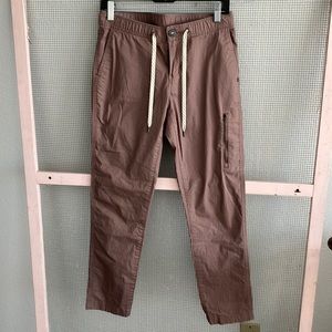 Vuori rip stop pant, mauve, size small NWOT